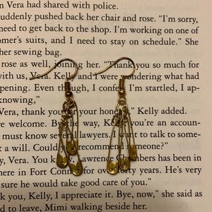 Handmade golden safety pin earrings